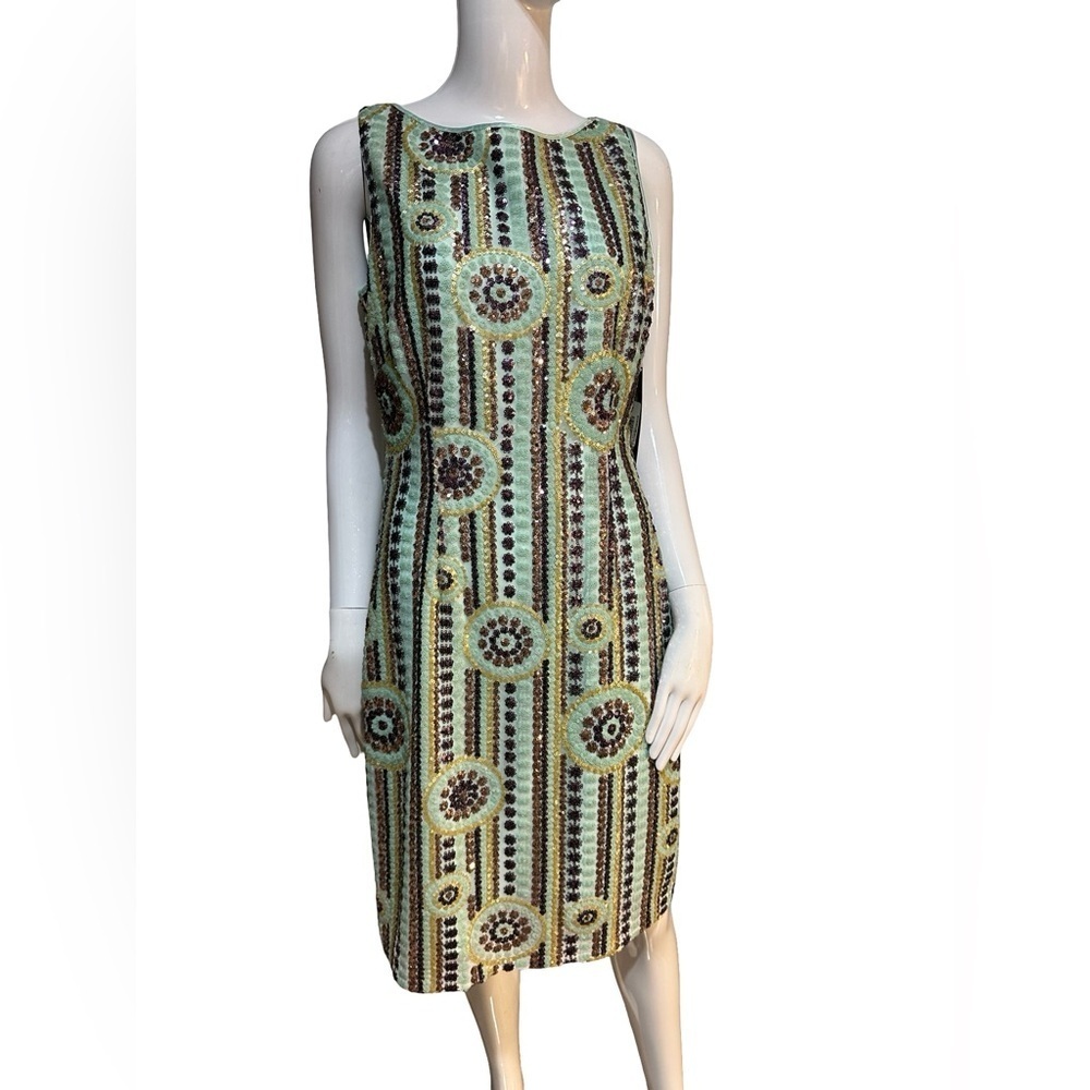 Tahari sequin dress